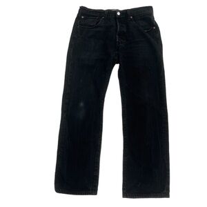 Levi's 501 Black Original Fit Straight Leg Button Fly Jeans Size 33 x 30 Mens